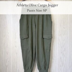 Athleta Olive Cargo Jogger Pants Size SP